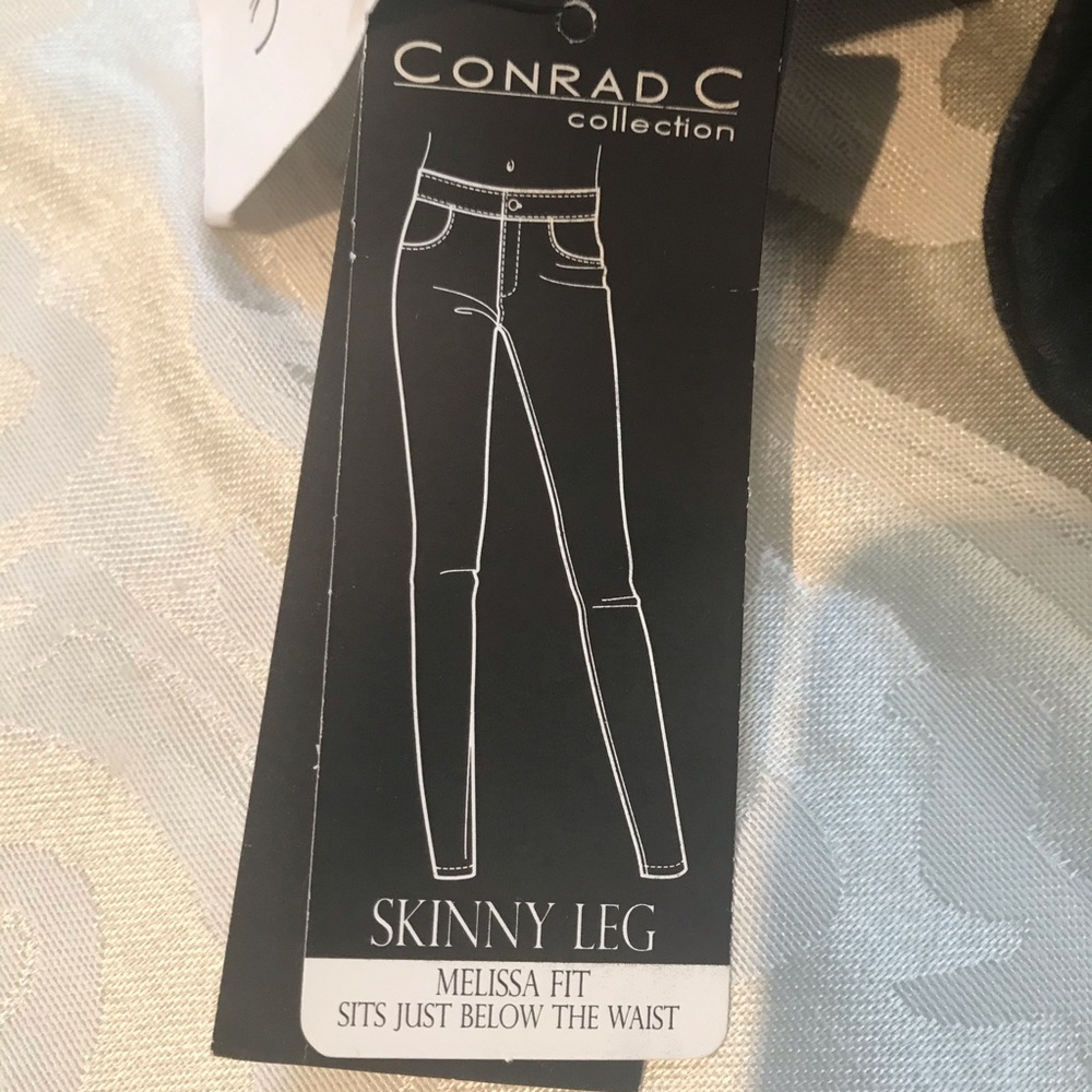 NWT Conrad C black denim skinny leg pants size 8